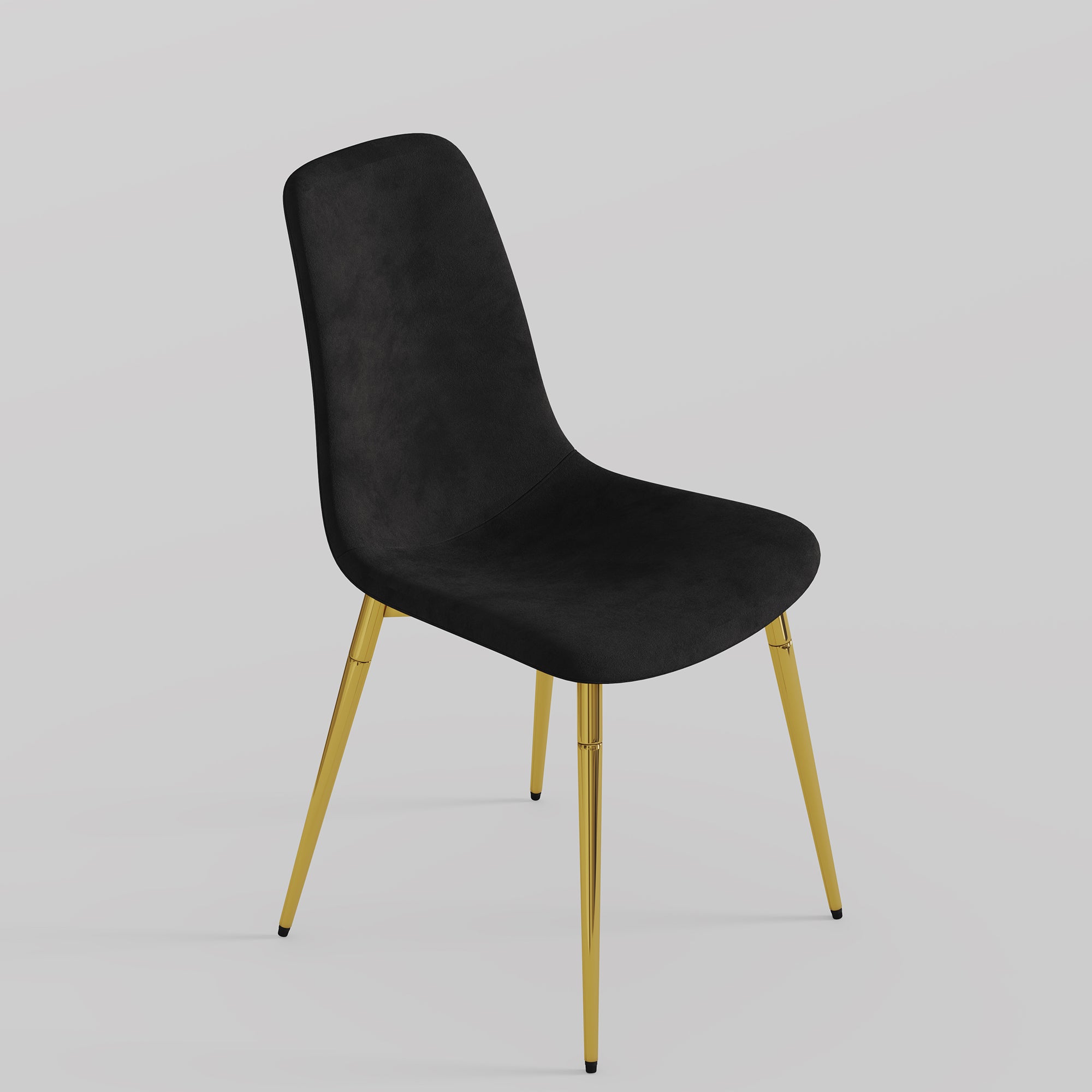 Set of 4 Fabric Armless Dining Chairs